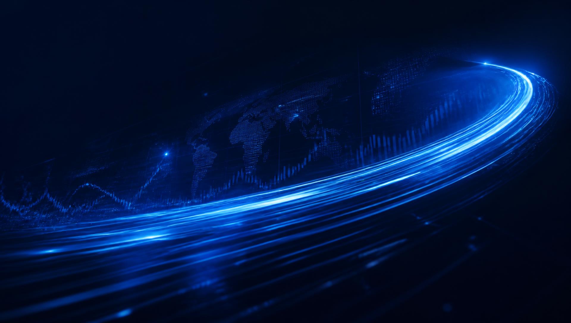 Electric market data trail crossing a global financial network